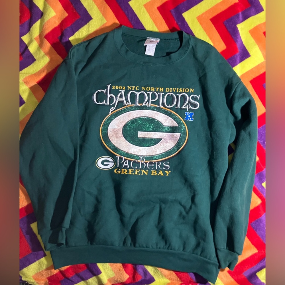Vintage Green Bay Packers 2002 NFC North Division Champions Crewneck Sweatshirt
